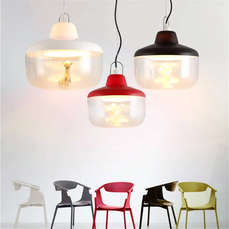Арт-деко акриловые оттенок diy led подвесные светильники романтические Детская