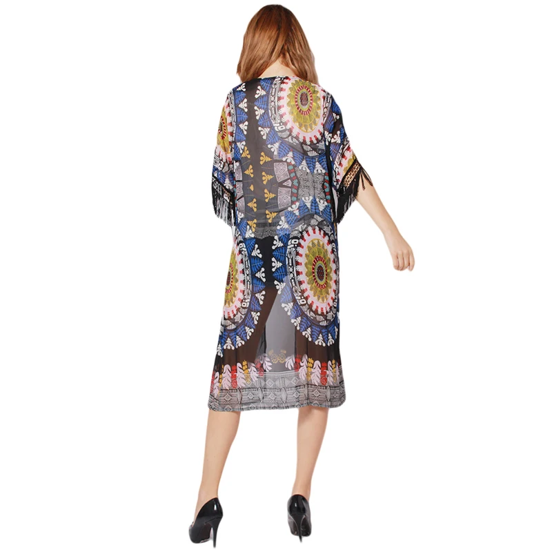 Новый бренд Gypsy Шифоновая Блузка Высокое качество Лидер продаж этническом стиле