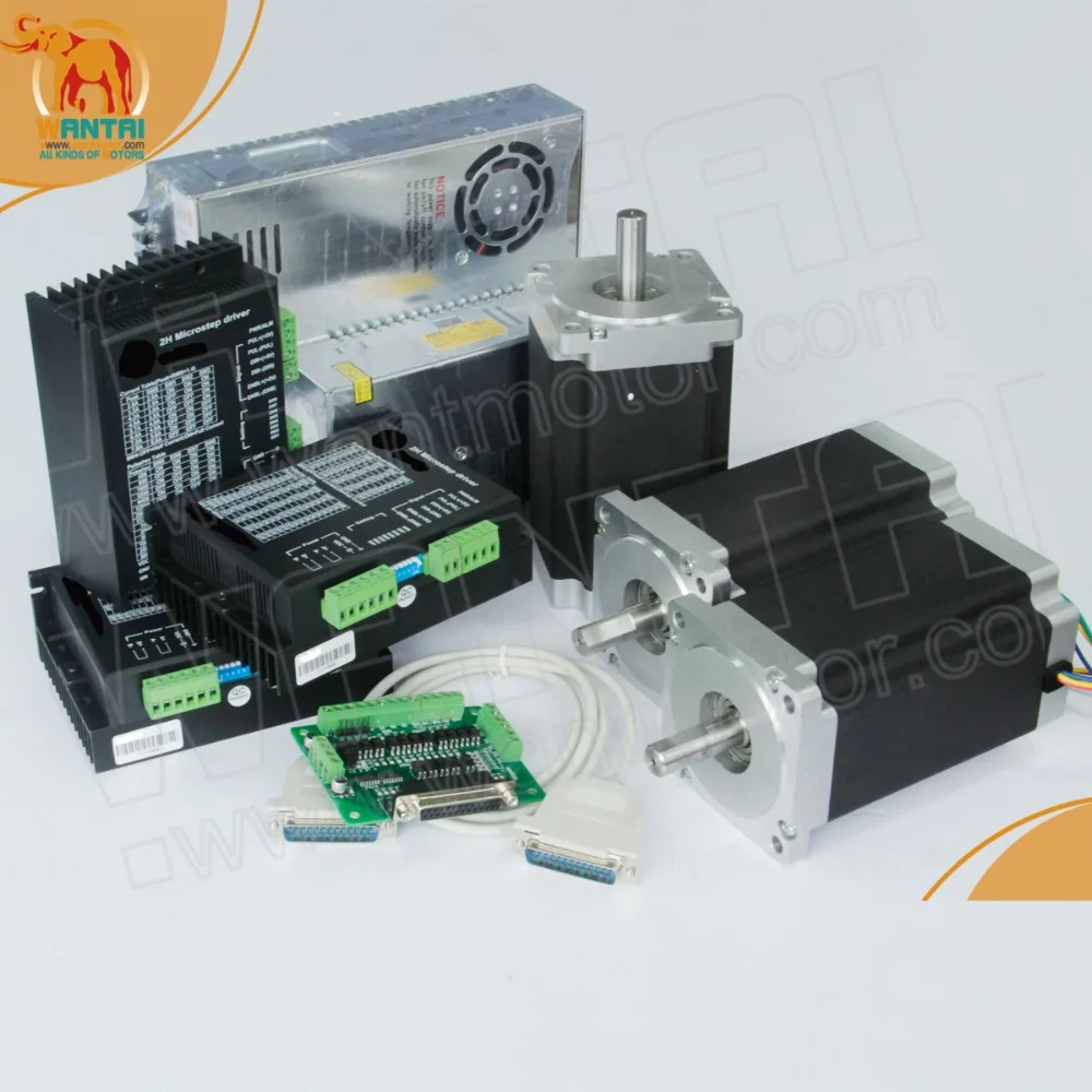 Доставка по стандарту ЕС! 3 осевой шаговый двигатель NEMA 34 11 2 Н · м + Driver8.2A|nema 34|cnc