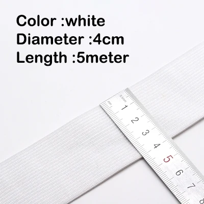 40mm 5meter white 5-10 м/мешок 20-60 мм нейлоновая плоская эластичная лента для шитья аксессуары Резиновая лента для шитья тесьма для одежды Нижнее белье Черный Белый - Цвет: 40mm 5meter white