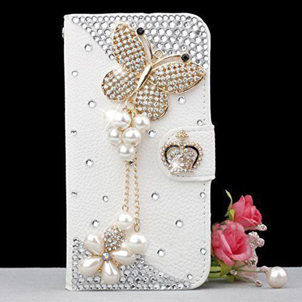 Bling Wallet Case For LG K8 2017/Aristo/LV3 V3 MS210(US version) Litchi pattern Jewelled Rhinestones Flip Phone Cover Shell Skin | Мобильные