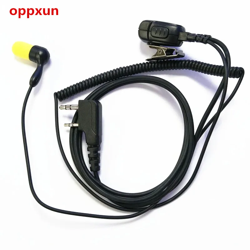 

2-Pin Foam Slow Rebound Earbud Earpiece Mic PTT Headset for Kenwood Baofeng TYT WOUXUN Walkie Talkie