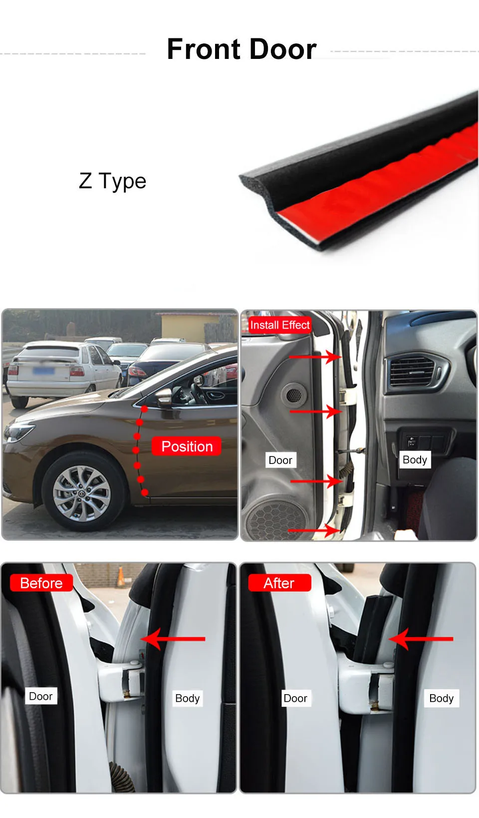 Для Honda Civic Accord Fit CRV резиновое уплотнение полосы передние и задние двери капот багажника анти звук пыли уплотнительные полосы B D Z Тип