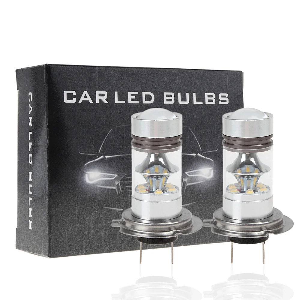 2 шт. H7 светодиодный лампы супер яркие противотуманные фары Дневные Фары