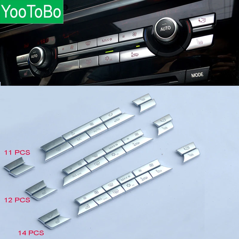 Хромированные кнопки для кондиционера из АБС пластика BMW F10 F11 F06 F01 E70 E71 F25 F26