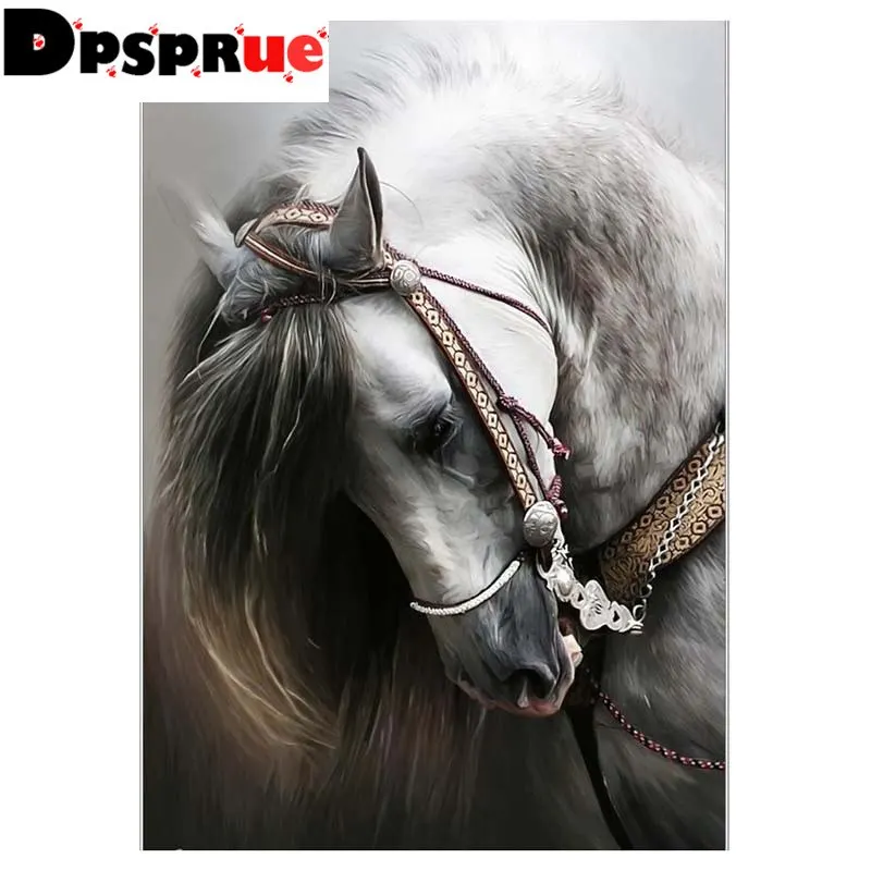 

Dpsprue полный квадрат/круглый 5D Diy Алмазная картина крестиком "Животное Лошадь" Алмазная 3D вышивка мозаика домашний Декор подарок