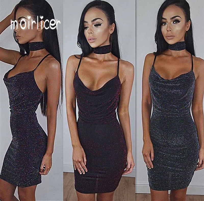 Moirlicer весной и летом сексуальная пакет хип Тонкий Твердые холтер dress harness