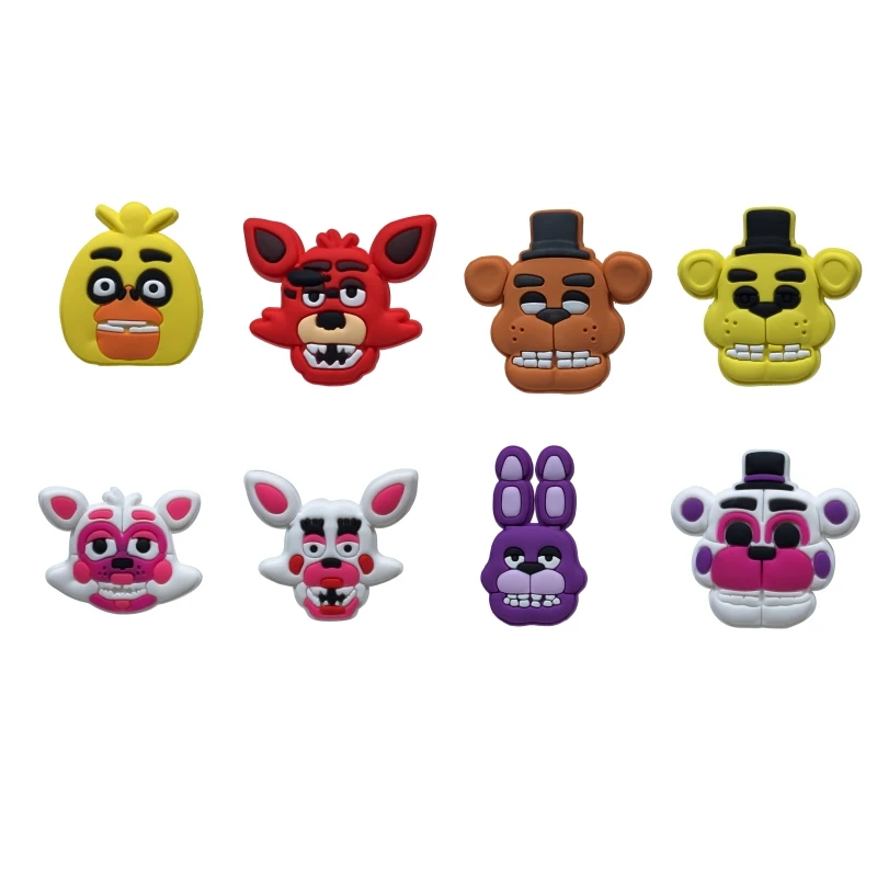 Один 1 шт. Five Nights at Freddy's ПВХ обуви патчи для обуви аксессуары, украшения для обуви для Croc JIBZ Детские Вечерние рождество подарок