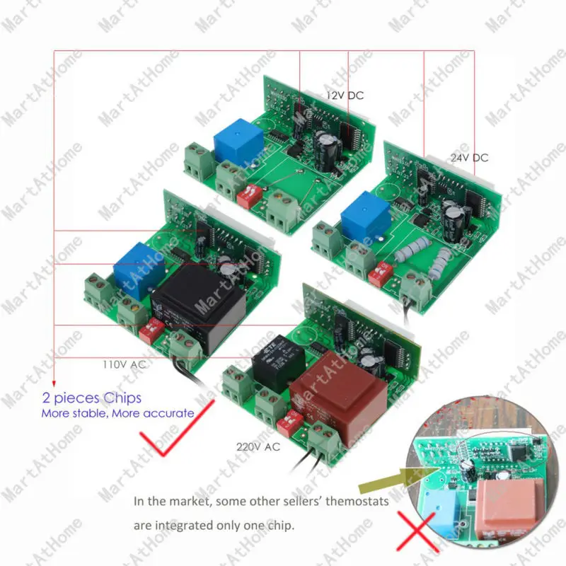 WH7016J + переключаемый 30 ~ 300 C 22 572 F цифровой регулятор температуры электронный