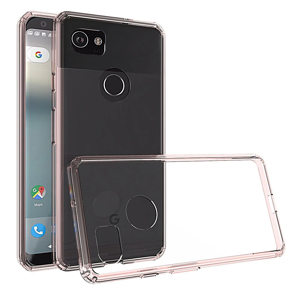 Чехол Pixel 2 XL тонкий жесткий чехол из ТПУ прозрачный для задней панели