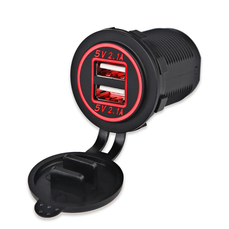 7 Herorider USB розетка 4.2A автомобильное зарядное устройство двойной разъем адаптер мотоцикл USB зарядное устройство сигарета розетка для автомобиля мотоцикла 12 В - Название цвета: 7