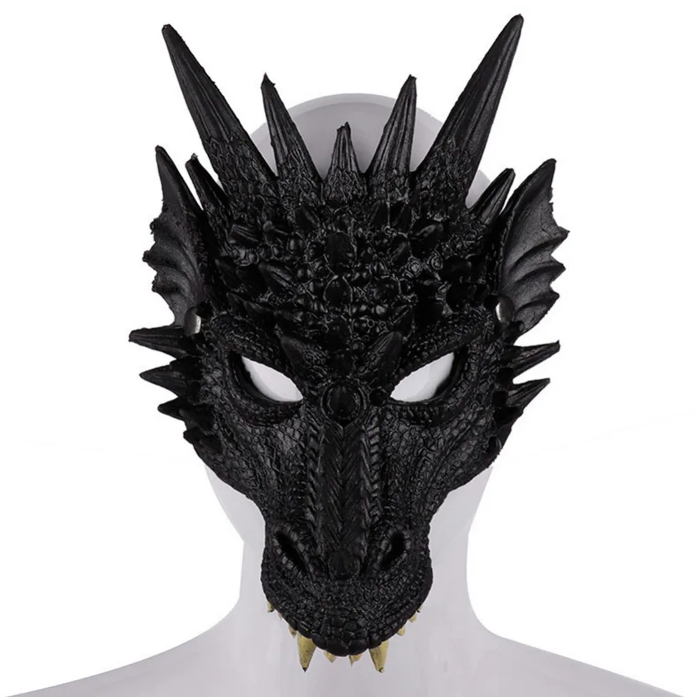 Хэллоуин Дракон маска для лица страшная ужасающая ПУ вспенивание высокое