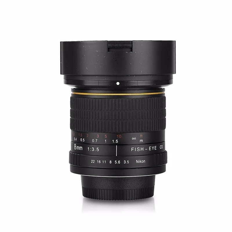 Ультраширокоугольный объектив рыбий глаз 8 мм F/3 5 для камер Nikon DSLR D3100 D3200 D5200 D5500 D7000