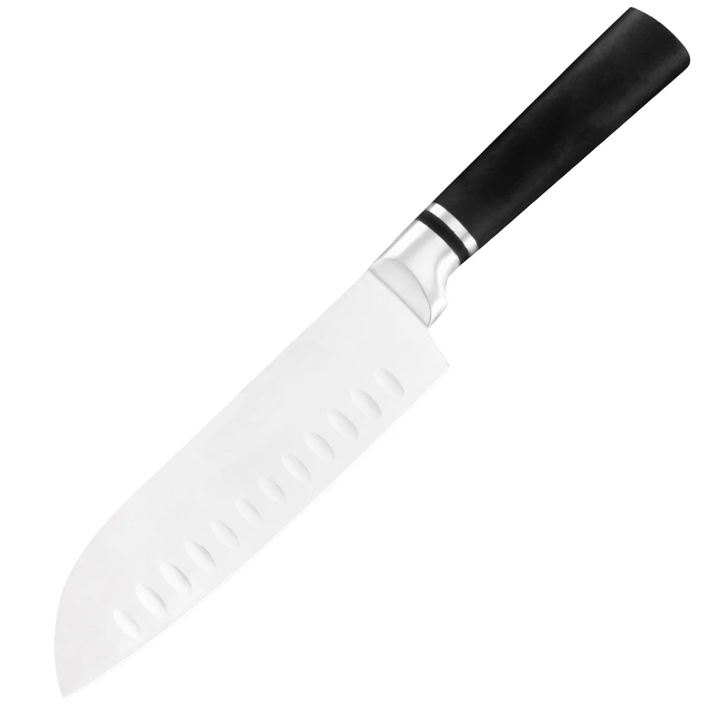 7 santoku Дамасский немецкий шеф-повара кухонные ножи из нержавеющей стали кухонный нож 3Cr13mov острое лезвие нож слайсер Santoku сашими ножи Набор - Цвет: 7 santoku