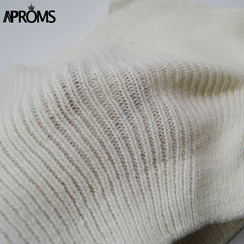 Aproms элегантные с открытыми плечами укороченный свитер женский черный с длинным рукавом трикотажные пуловеры Для женщин зима укороченный Топ Перемычка тянуть