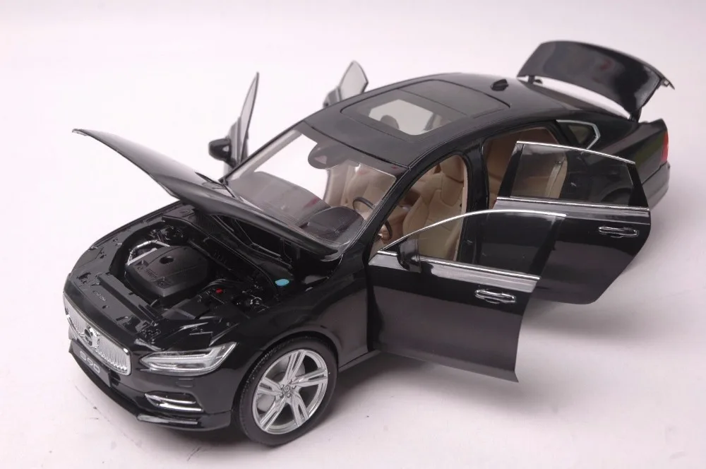 1:18 литья под давлением модель для Volvo S90 T5H Черный сплав игрушечный автомобиль миниатюрная Коллекция подарков