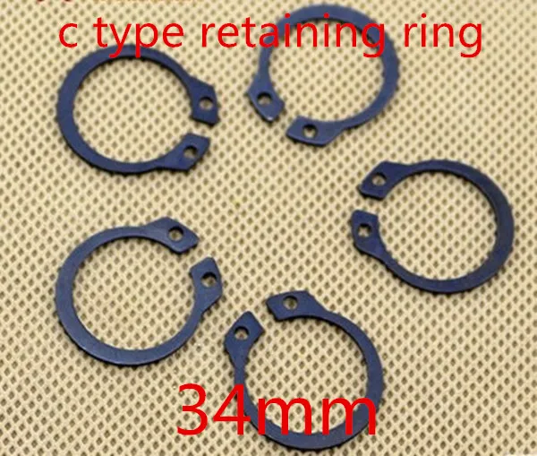 

50pcs/lot m34 34mm C type snap ring ,C type retaining clip ring washer alloy steel