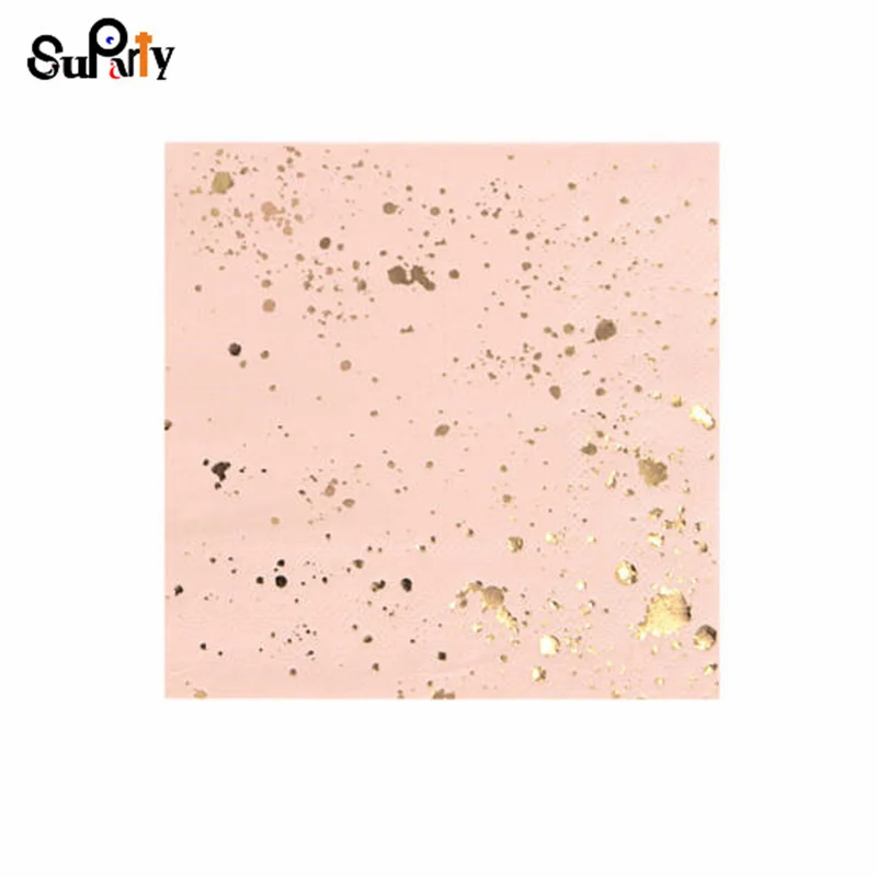 16 наборов одноразовая посуда розовое золото мраморные бумажные стаканчики и