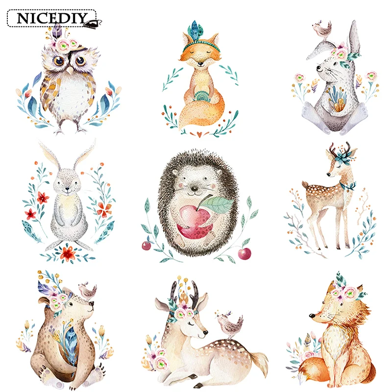 Nicediy утюжок на переноске для футболки милые нашивки кролик животное Тепловая