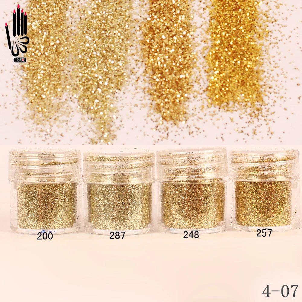 1 Jar/Box 10ml Nail 4 Champaign Gold Color Glitter Fine Powder For Art Decoration Optional 300 Colors Factory 4-07 | Красота и