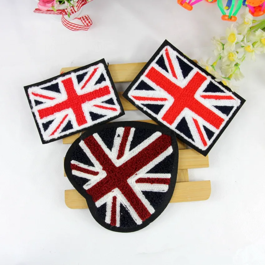 2PCS/Lot 11.4*11.7cm The British flag Embroidered Patches For Clothing accessories Backpack/Hat decoration badges Sew-on Patch | Дом и сад
