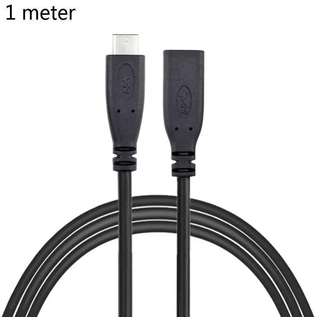 Кабель для передачи данных type-C Male-USB-C Женский удлинитель Черный 0 2 m/0 5 m/1 m/2 m 075 кг |