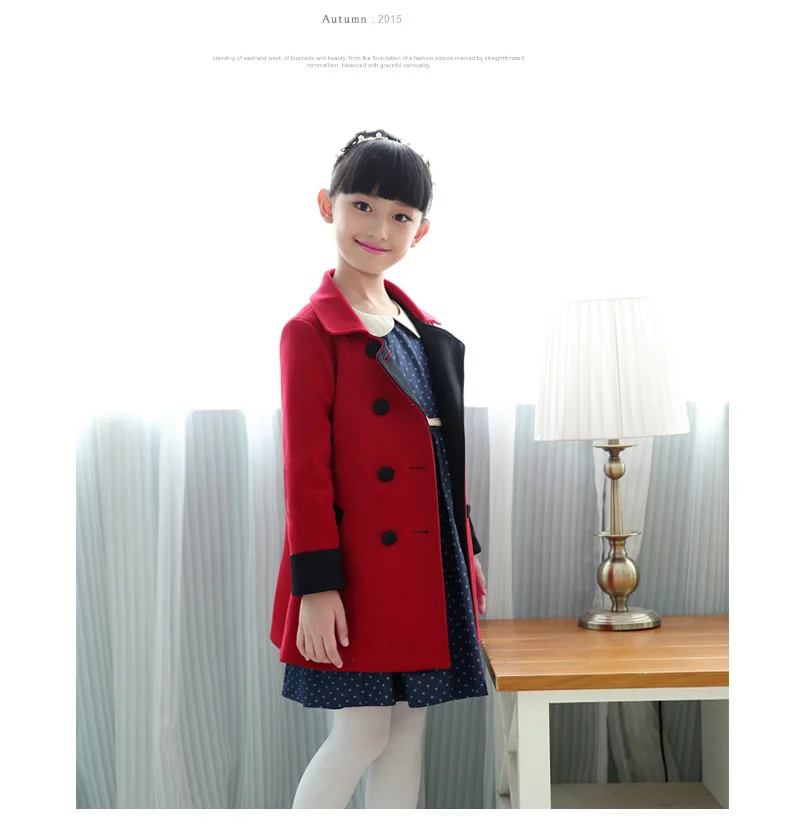 Anlencool/высококачественное пальто для девочек новое осенне-зимнее из