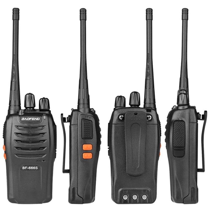 100% Baofeng BF-666s Walkie Talkie 16CH Practical Two Way Radio UHF 400-470MHZ Portable Ham Radio 5W Flashlight Woki Toki