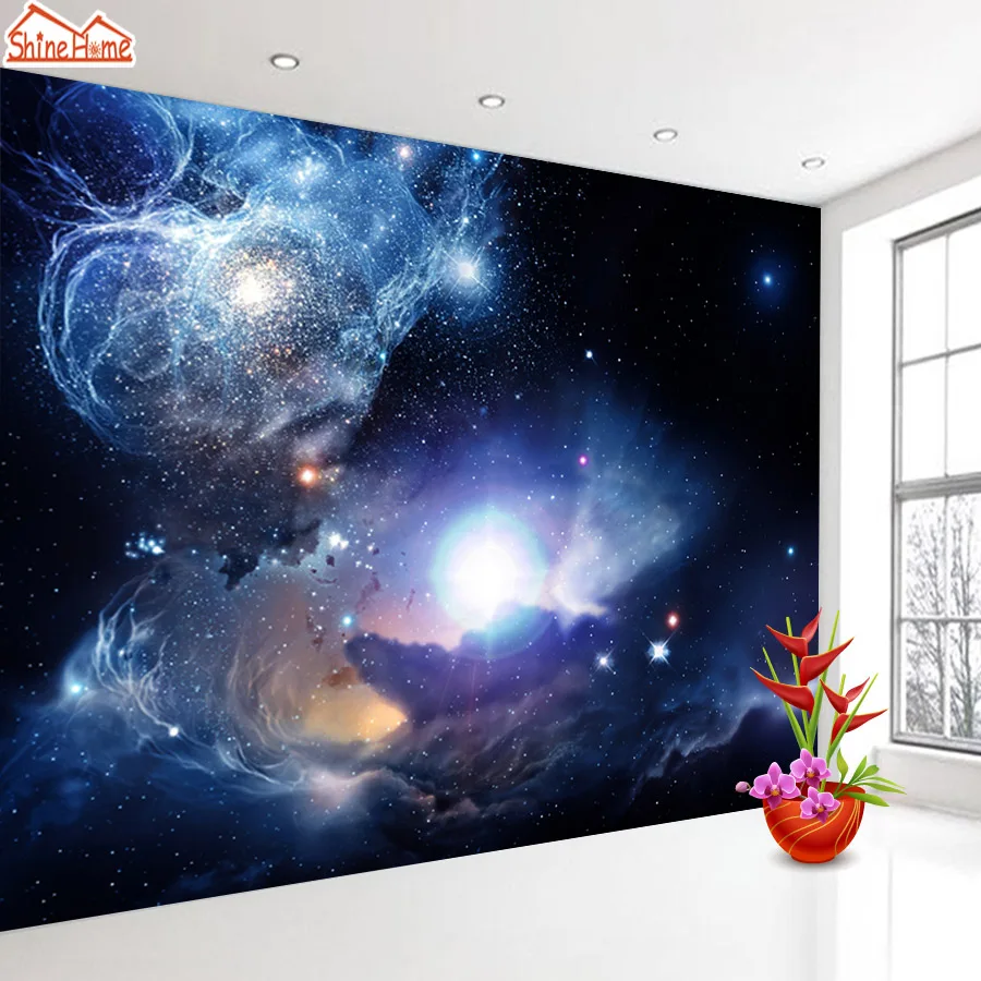 Обои ShineHome для 3d стен обои гостиной спальни|wallpaper mural|planet wallpaperwall paper |