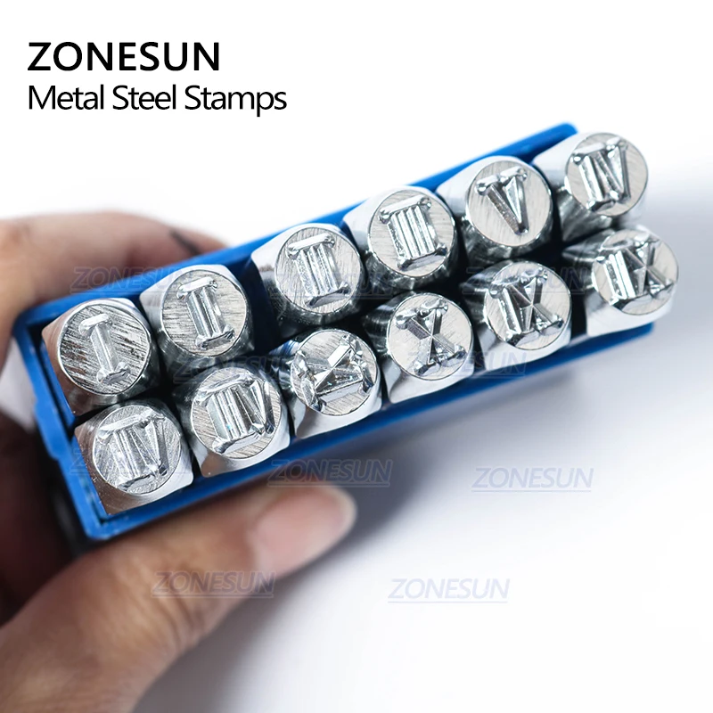 ZONESUN 12 шт. ювелирные изделия металлические марки римские нубералы символ кожаный