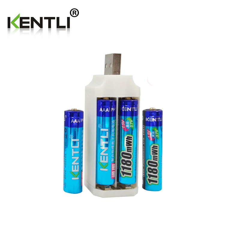 KENTLI 8 шт. 1 5 В 1180mWh aaa литиевая аккумуляторная батарея + 4 слота зарядное устройство