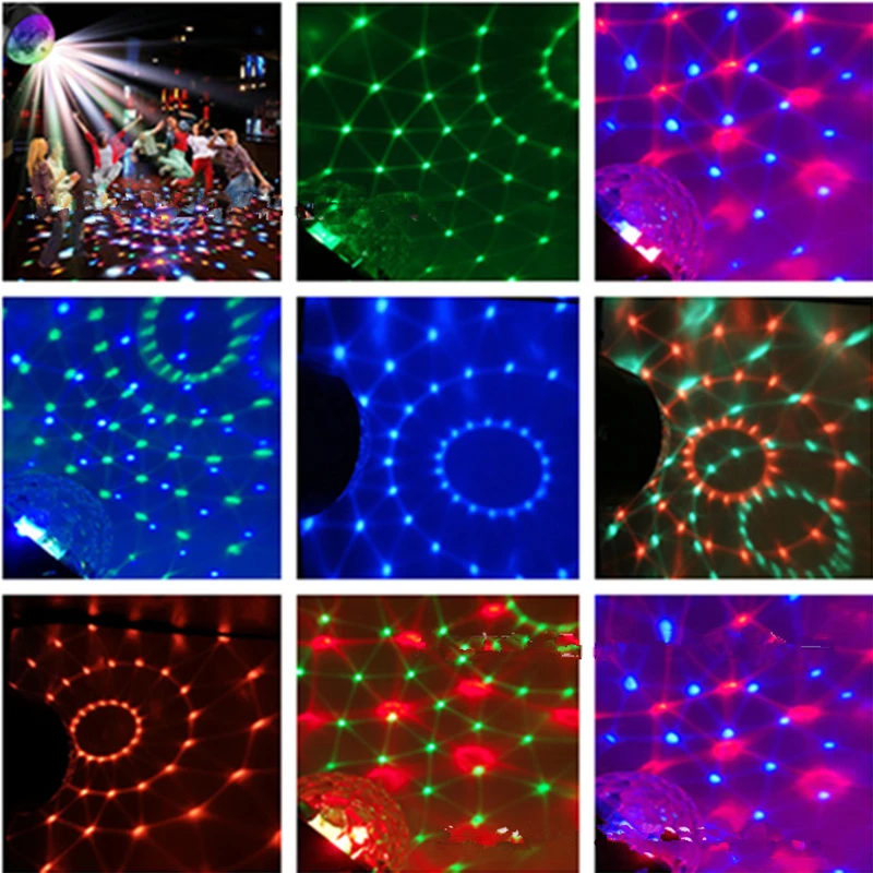 Миниатюрный портативный RGB дискошар сценическая лампа для диджея лазерный