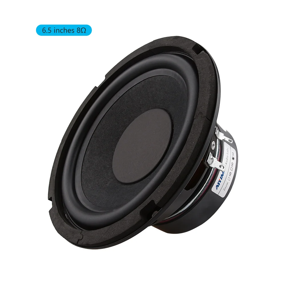 8 Ohm Speaker AIYIMA 6,5 дюймов НЧ динамик резиновый боковой сабвуфер громкий динамик 4 8 Ом 80 Вт Колонка Высокая мощность DIY динамик звуковая система - Цвет: 8 Ohm Speaker