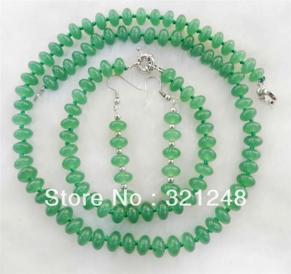 5x8 мм зеленый натуральный камень халцедон бисер Rondelle Abaucs Колье Браслеты Серьги