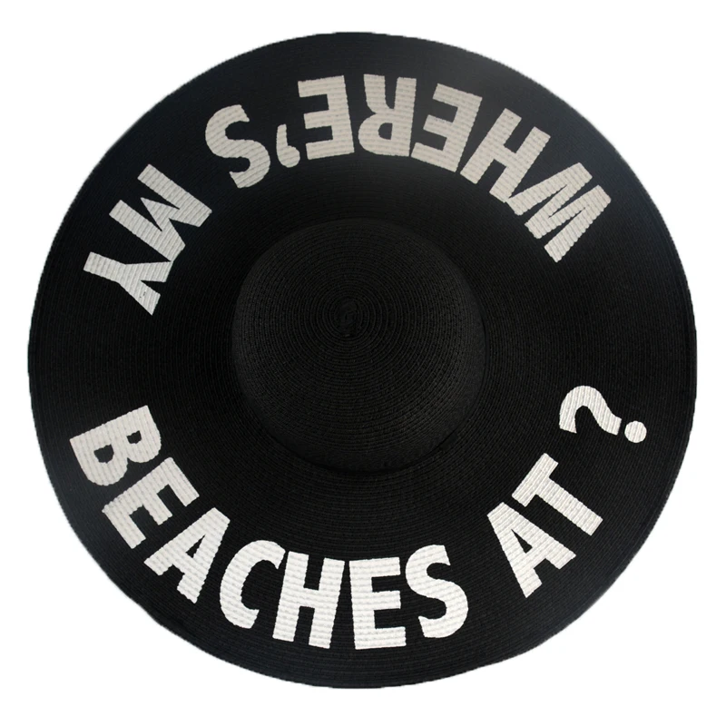 CCMHAT пляжная шляпа Письмо печати для женщин широкими полями летние девушки от