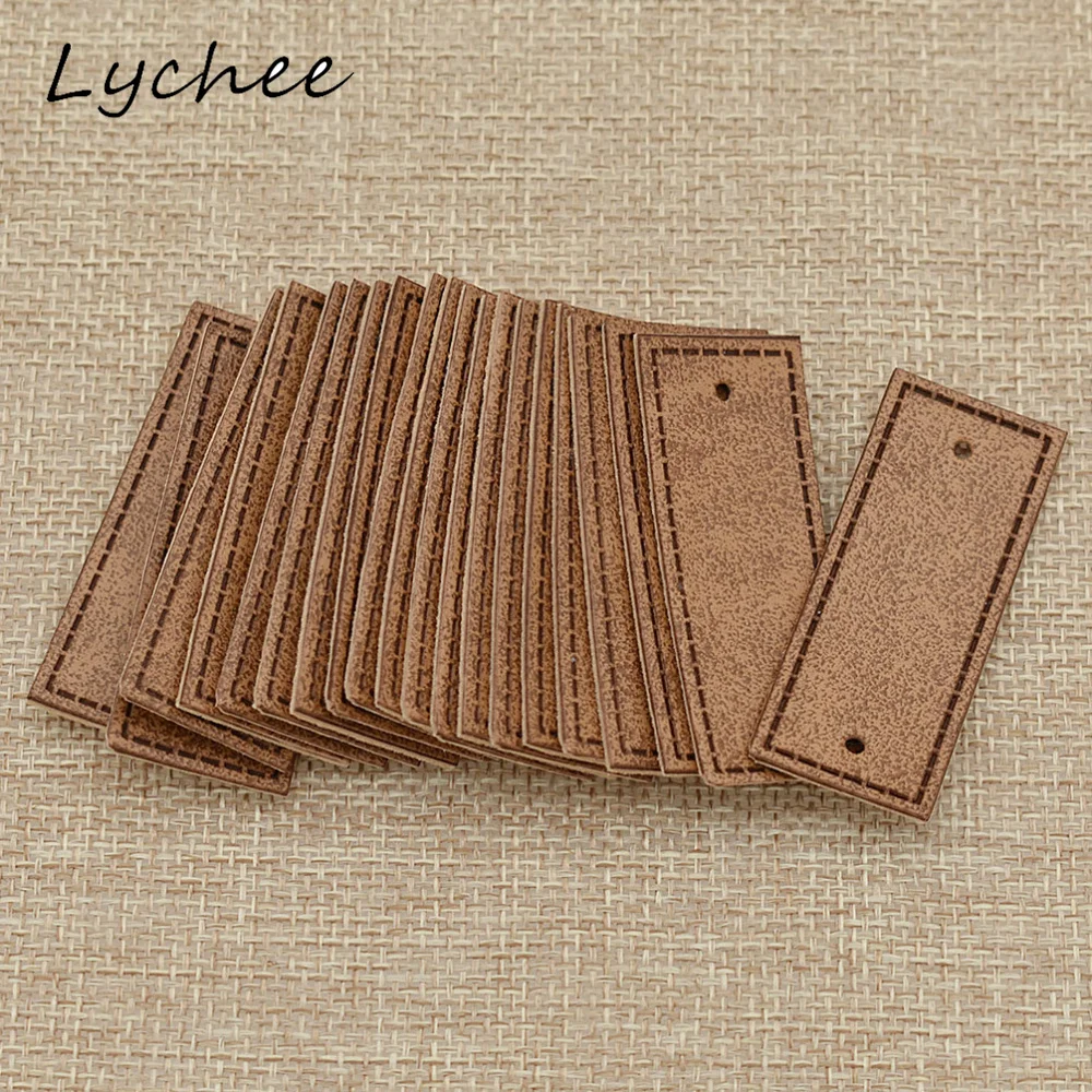 Lychee 20 шт. Классическая коричневая искусственная фотоэтикетка ярлык DIY Рукоделие