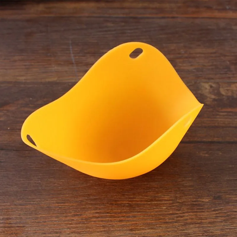 Yellow Распродажа, 1 шт., полезная модная миска, форма, силиконовая форма для яичных браконьеров, кухонные инструменты, 4 цвета - Цвет: Yellow