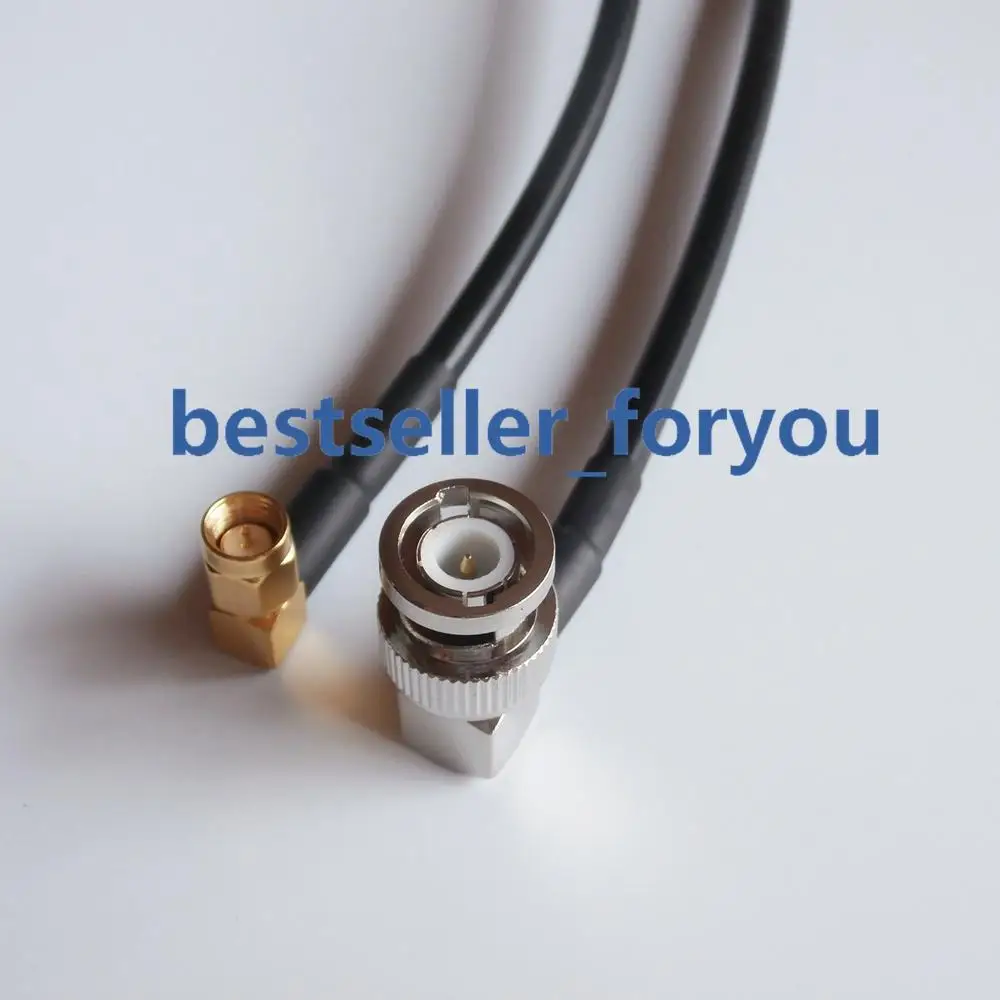BNC штекер 90 градусов к SMA штекеру прямой угол обжимной джемпер pigtail RF RG58 кабель 20