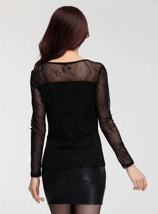 Перспектива Кружева Blusas De Renda Feminino Camisa рубашка блузка Для женщин Топ Женская