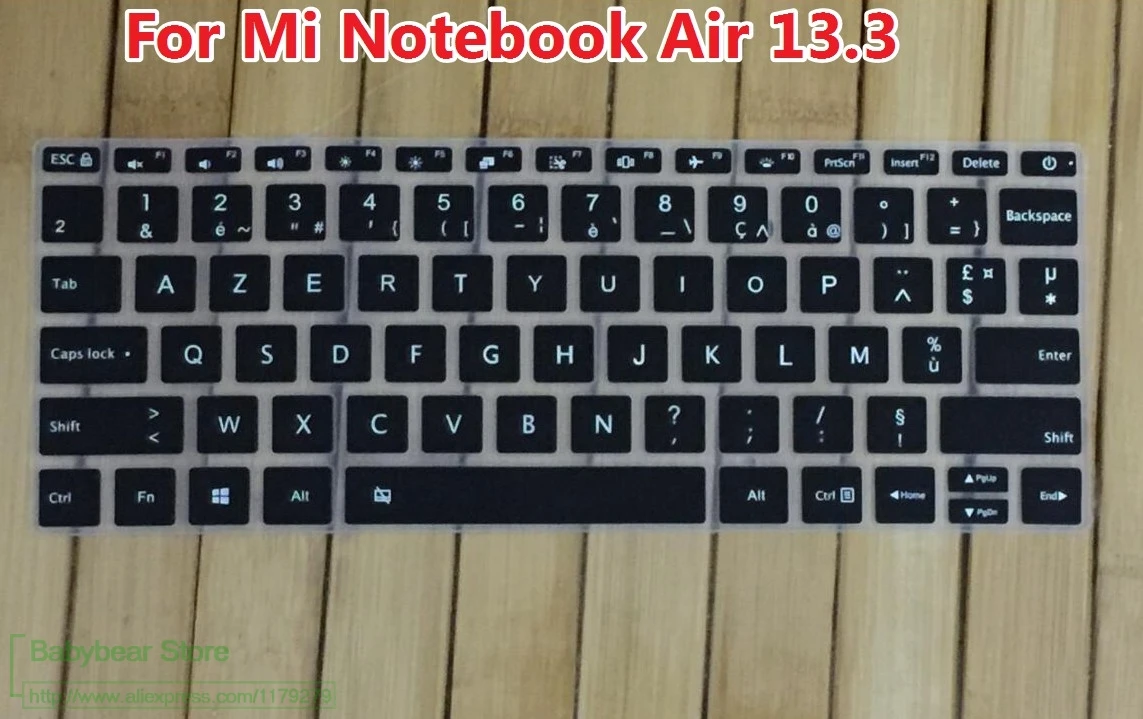 Mi notebook Air 13.3 Французский клавьер ноутбук с клавиатурой AZERTY чехол для клавиатуры протектор для Xiaomi mi notebook Air 12 12,5 13 13,3 mi notebook Pro 15 15,6 дюймов - Цвет: Mi notebook Air 13.3