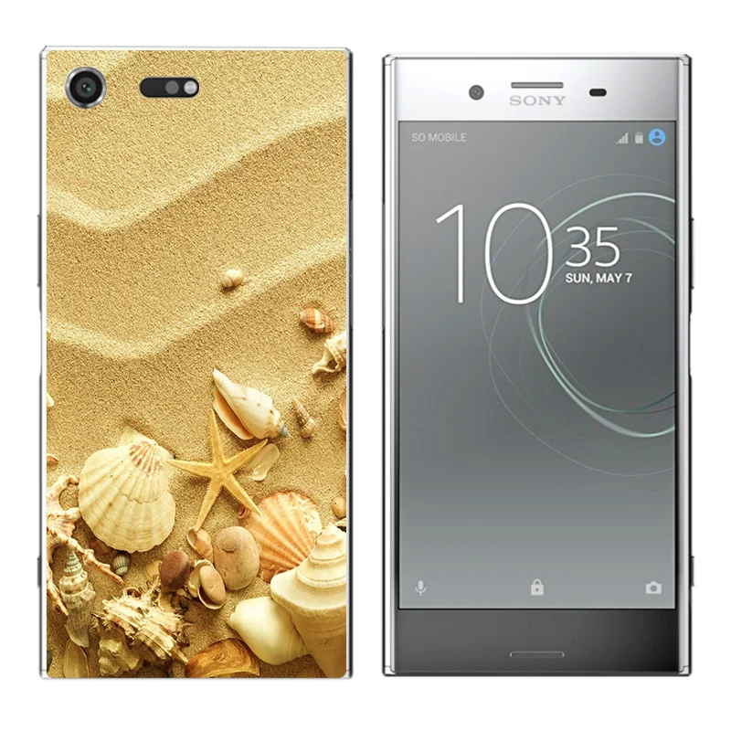 Новый чехол для Sony Xperia XZ Премиум мягкий TPU с принтом &quotволны&quot Premium G8141 G8142 задняя