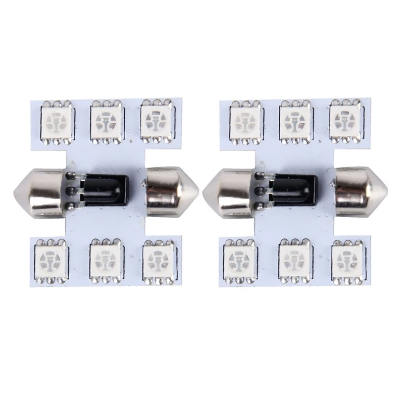 Светодиодный свет для чтения Автомобильная купольная камера 2 шт. цветная 31 мм