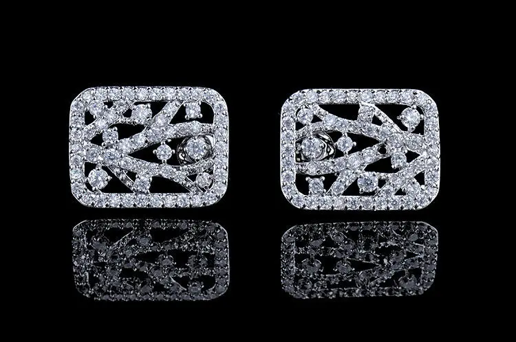 YAN MEI Austrian CZ Fashion Brand Stud Earrings Vintage Summer Style Ear Cuff Jewelry For Women Wholesale GLE4633 | Украшения и