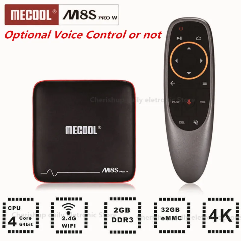 MECOOL M8S PRO W Android 7 1 ТВ коробке 2G RAM 16G ROM Amlogic S905W Процессор Мали 450 Поддержка 2 4 ГГц Wi Fi К
