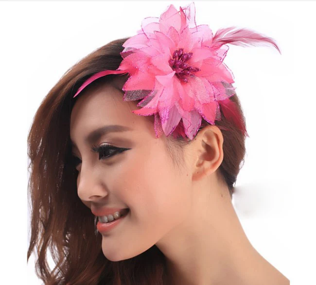

12 Colors Women Oriental Style Belly Dance Accessories Dance Head Piece Flower Headbands Hair Accessory Performance
