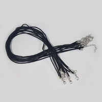 50pcs 2mm handmade adjustable rope cord pendants charms findings necklaces black satin silk cord 18 30 inches