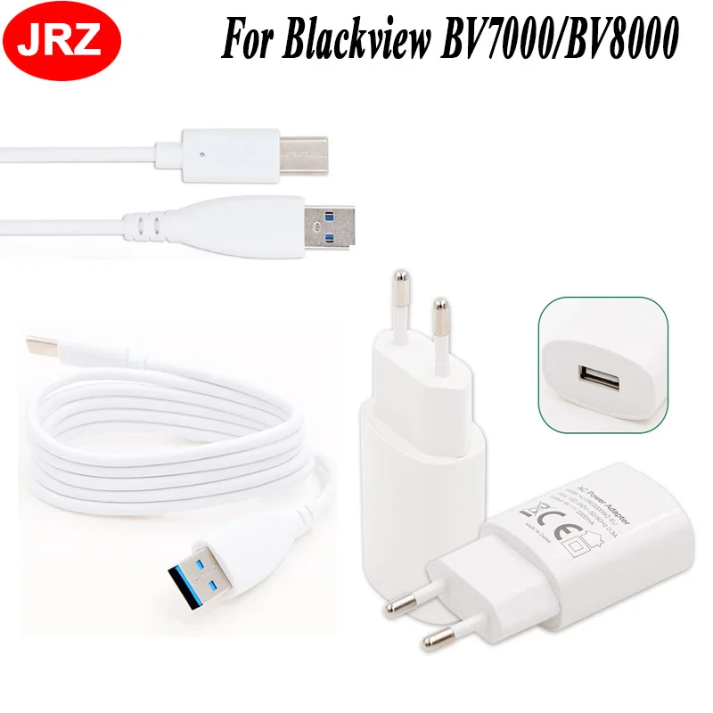 Универсальный адаптер быстрой зарядки + зарядный кабель Type C для Blackview BV7000 Pro BV8000