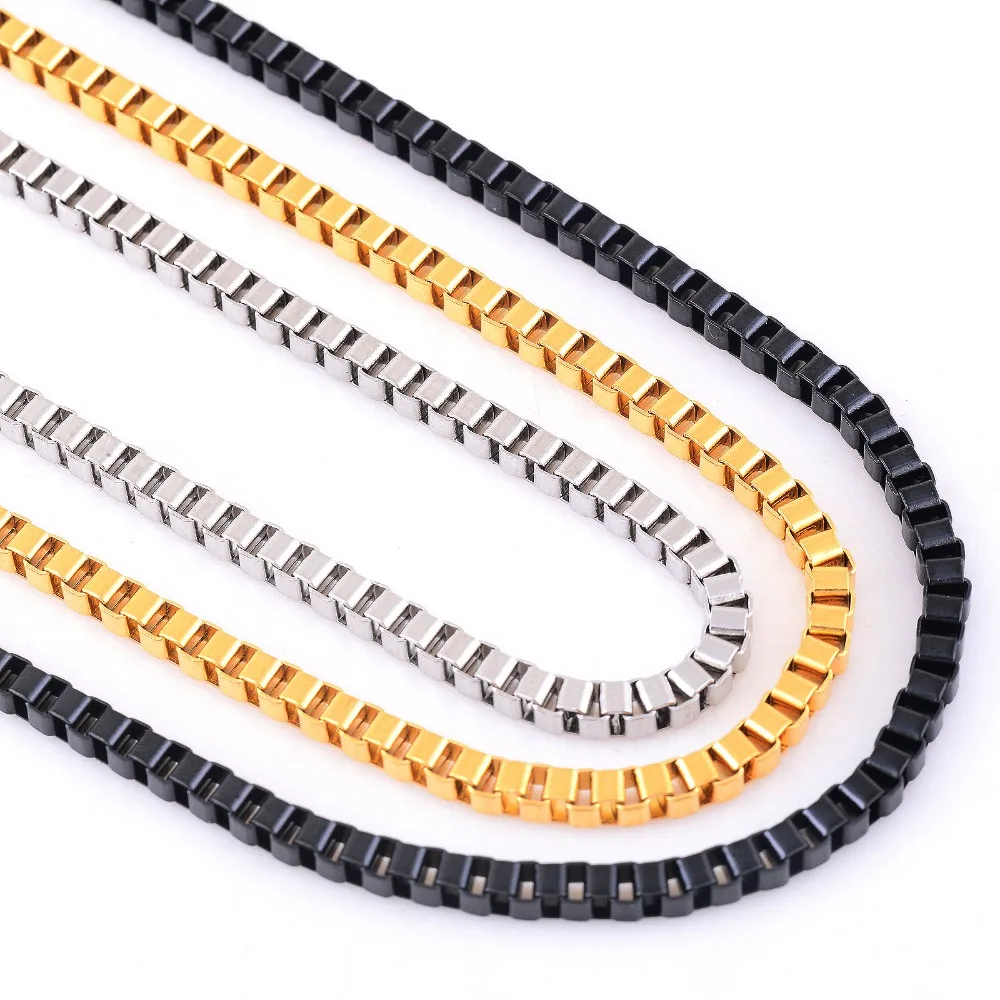 3 мм цепь из нержавеющей стали ожерелье высокое качество мужские