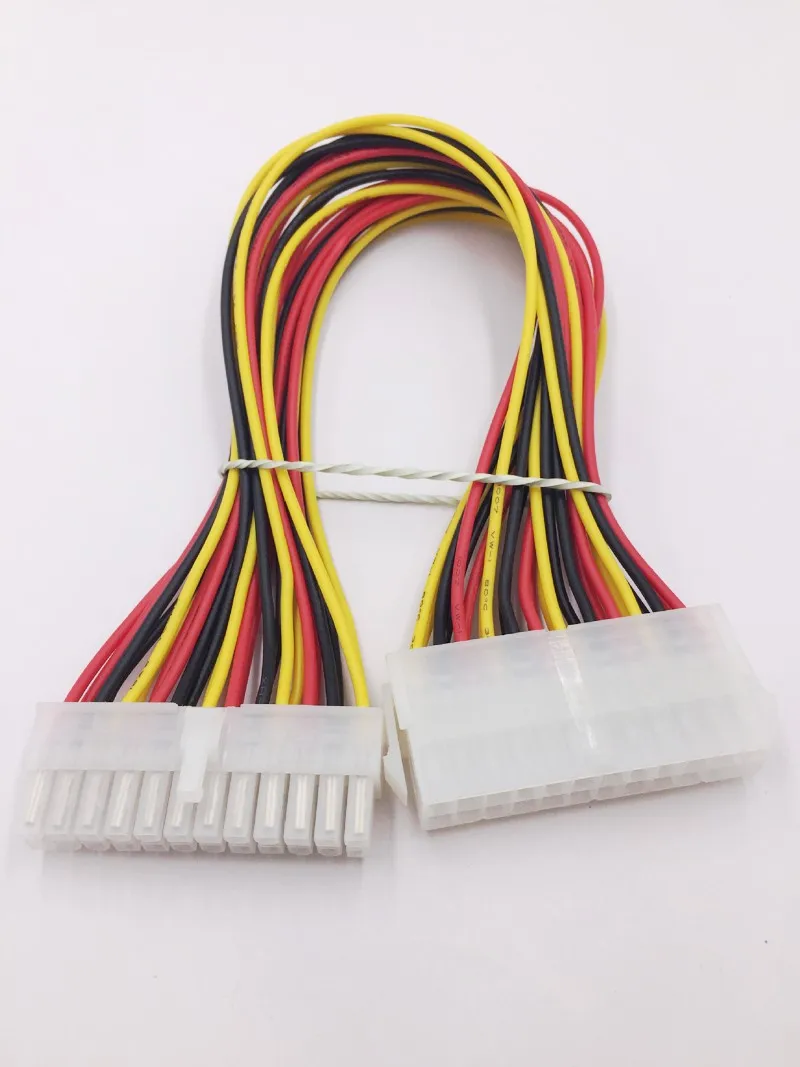 30cm 24Pin Power Supply Cable 20+4Pin Motherboard Adapter Extension Cables Cord Extended Line 18AWG for PC Computer Desktop NEW |