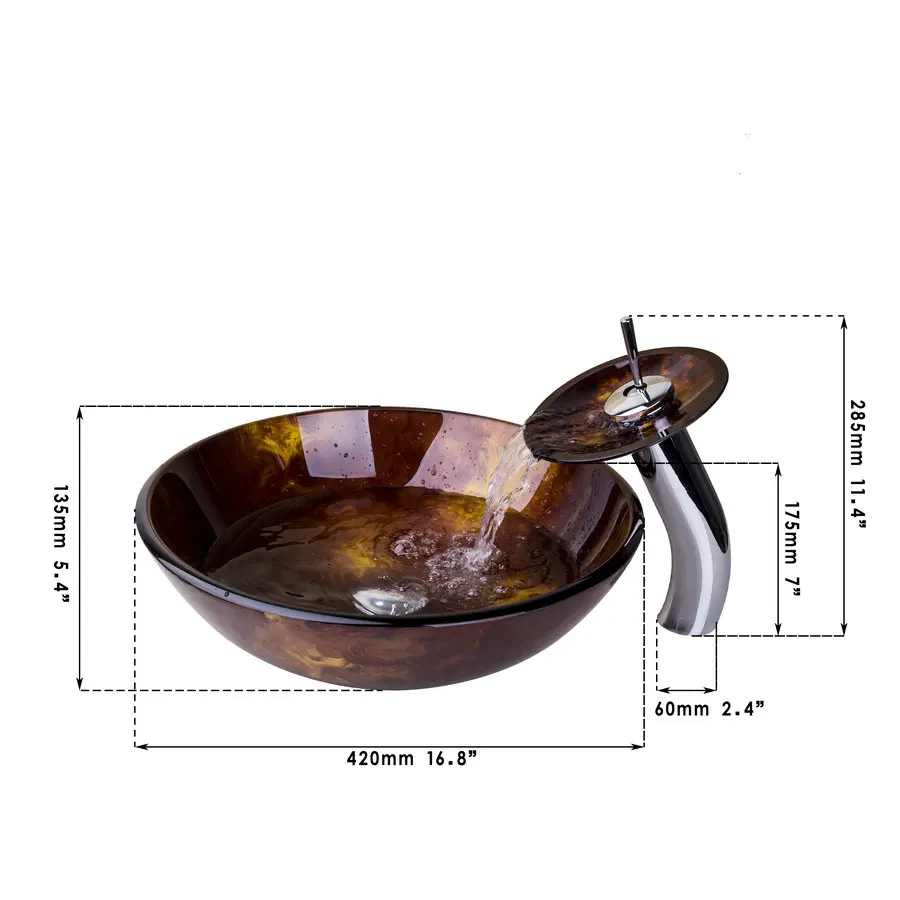 Круглый смеситель для раковины в ванную комнату из закаленного стекла|bathroom sink